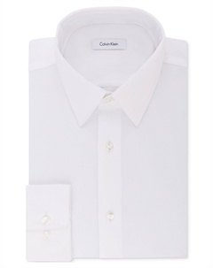 Мужская классическая рубашка STEEL Classic/Regular без утюга стрейч Performance Calvin klein