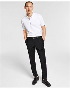 Мужские однотонные эластичные брюки облегающего кроя Superflex Hugo