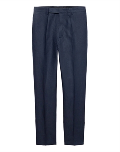 Льняные брюки, синий Prada