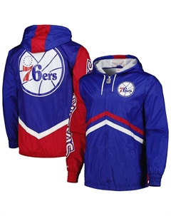 Мужская ветровка с молнией во всю длину Royal Philadelphia 76ers Undeniable Mitchell and ness