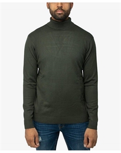 Мужской свитер с высоким воротником и пуловером, цвет Olive X-ray