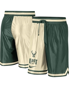 Мужские спортивные шорты Hunter Green, кремовый Milwaukee Bucks Courtside Versus Force Split DNA Nike