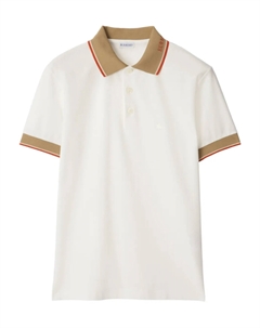 Рубашка поло из хлопка, белый Burberry