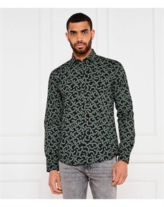 Рубашка с воротником Slim fit, черный Hugo