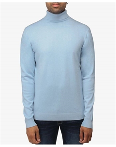 Мужской свитер с высоким воротником и пуловером, цвет Powder Blue X-ray