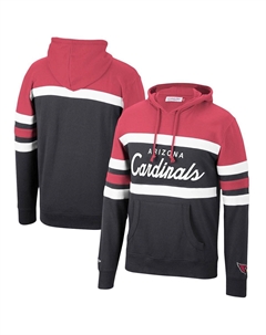Мужская толстовка с капюшоном cardinal, черный arizona cardinals head coach pullover, мульти Mitchell and ness