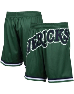 Мужские зеленые шорты dallas mavericks hardwood classics big face 2.0, зеленый Mitchell and ness