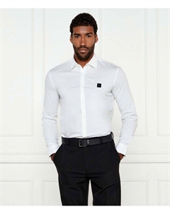 Рубашка с воротником Slim fit, белый Hugo
