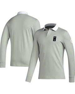 Мужская серая рубашка-поло с длинным рукавом Player 2023 Minnesota United FC Travel Adidas