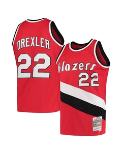Мужская майка Clyde Drexler Red Portland Trail Blazers Hardwood Classics 1983-84 Swingman Mitchell and ness