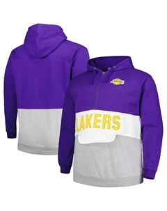 Мужская фиолетовая толстовка с капюшоном Los Angeles Lakers Big and Tall Anorak с половиной молнии Fanatics