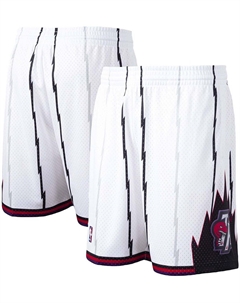 Мужские белые шорты toronto raptors hardwood classics swingman, белый Mitchell and ness