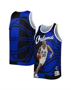 Мужская синяя и черная сублимированная майка Grant Hill Orlando Magic Player Mitchell and ness