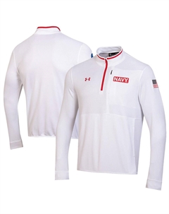 Мужской белый темно-синий пуловер с молнией в четверть для специальных игр 2022 года Under armour