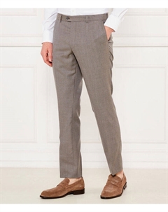 Шерстяные брюки-чинос денди Slim fit, серый Oscar jacobson