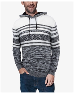 Мужской свитер с капюшоном в полоску X-Ray, черный X-ray