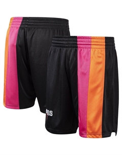 Мужские черные шорты miami heat 2005/06 hardwood classics authentic, черный Mitchell and ness