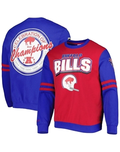 Мужской красный пуловер Buffalo Bills All Over 2.0 свитшот Mitchell and ness