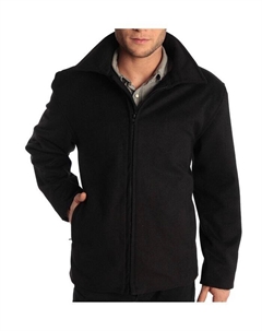 Мужская куртка-бомбер JD Grant 28 дюймов с открытым низом на молнии из смесовой шерсти, черный Alpine swiss