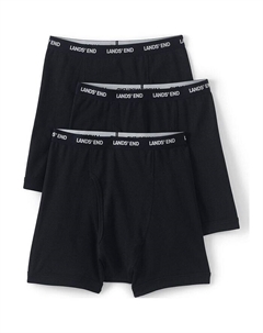 Набор из трех трикотажных мужских трусов-боксеров, черный Lands' end