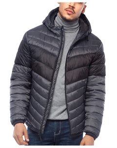 Мужская легкая стеганая куртка-пуховик с капюшоном Rokka&rolla