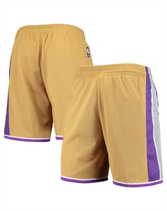 Мужские золотые шорты sacramento kings 2005-06 hardwood classics swingman Mitchell and ness