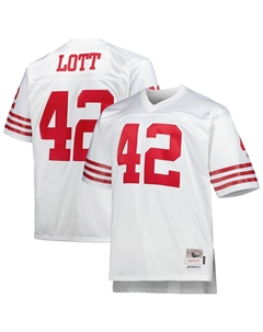 Мужская белая майка Ронни Лотта San Francisco 49ers Big and Tall 1990 года, реплика вышедшего на пенсию игрока Mitchell and ness