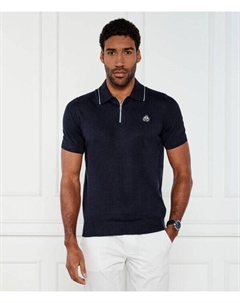 Льняная рубашка поло Regular fit, синий Moose knuckles