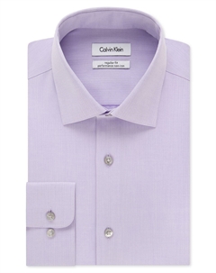 Мужская классическая рубашка steel classic-fit non-iron performance с воротником в елочку, сиреневый Calvin klein