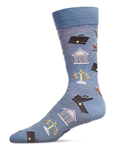 Мужские носки «Закон и порядок» из бамбукового волокна с вереском, синий Memoi