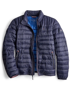 Куртка Packable Quilted Puffer, темно-синий Tommy hilfiger