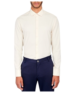 Мужская однотонная комфортная классическая рубашка стрейч с охлаждением Ceremony Construct