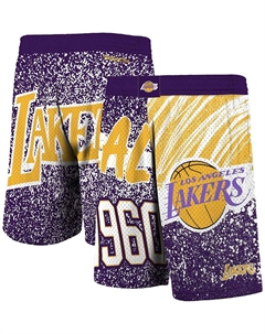 Мужские фиолетовые сублимированные шорты Los Angeles Lakers Hardwood Classics Jumbotron Mitchell and ness