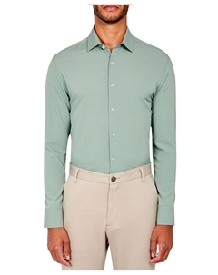 Мужская однотонная комфортная классическая рубашка стрейч с охлаждением Ceremony Construct