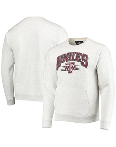 Мужская серая меланжевая толстовка с карманом texas a&m aggies upperclassman pocket pullover, мульти League collegiate wear