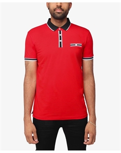 Мужская комфортная рубашка-поло с воротником-стойкой X-ray