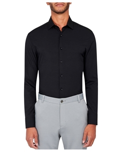 Мужская однотонная комфортная классическая рубашка стрейч с охлаждением Ceremony Construct