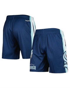 Мужские сетчатые шорты темно-синего цвета Seattle Kraken City Collection Mitchell and ness