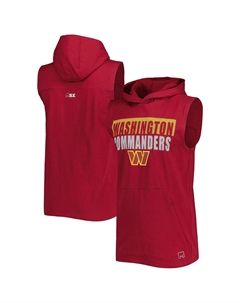 Мужской бордовый пуловер с капюшоном Washington Commanders Relay без рукавов Msx by michael strahan