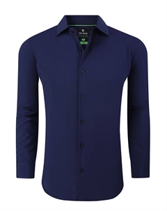 Мужская однотонная рубашка стрейч на пуговицах для выступлений Tom baine