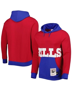 Мужская толстовка с капюшоном red buffalo bills big face 5.0 pullover, красный Mitchell and ness