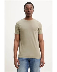 Футболка из цельного хлопка ROCK, зеленый Solid