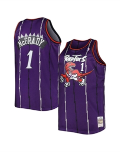 Мужская футболка tracy mcgrady purple toronto raptors big and tall hardwood classics 1998-99 swingman jersey, фиолетовый Mitchell and ness