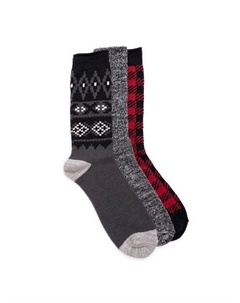 Комплект мужских носков из микрофибры, 3 пары, черный Muk luks