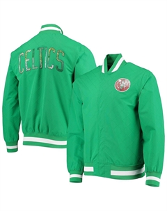 Мужская куртка boston celtics kelly green hardwood classics 75th anniversary original warmup full-snap jacket, мульти Mitchell and ness