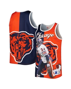 Мужская майка walter payton темно-синего, оранжевого цвета chicago bears с изображением вышедших на пенсию игроков, мульти Mitchell and ness