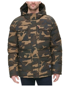 Мужская стеганая парка с четырьмя карманами и капюшоном, мультиколор Levi's®