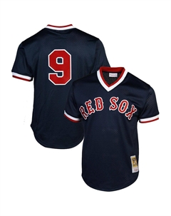 Мужская тренировочная майка Ted Williams Boston Red Sox 1990 Authentic Cooperstown Collection - темно-синяя Mitchell and ness