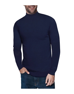 Мужской базовый пуловер средней плотности с воротником-стойкой X-Ray, синий X-ray