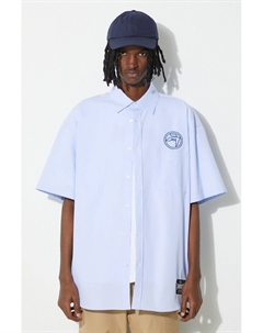 Хлопковая рубашка с эмблемой в полоску S/S рубашка, синий Ambush